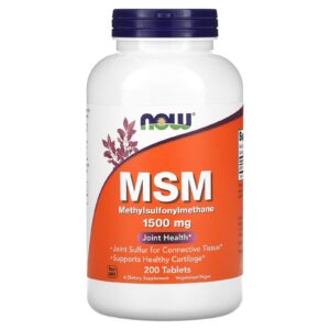 NOW Foods MSM 1.500 mg 200 Comprimidos