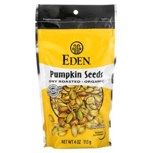 Eden Foods Organic Sementes de Abóbora Torradas a Seco 113 g (4 oz)