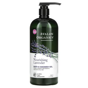Avalon Organics Gel para Banho e Chuveiro Lavanda Nutritiva 946 ml (32 fl oz)