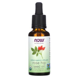 NOW Foods Solutions Óleo de Semente de Rosa Mosqueta com Certificação Orgânica 30 ml (1 fl oz)