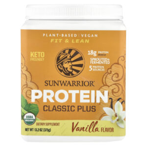 Sunwarrior Protein Classic Plus À Base de Plantas Baunilha 375 g (132 oz)