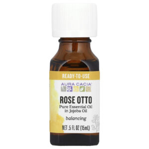 Aura Cacia Óleo Essencial Puro em Óleo de Jojoba Rose Otto 15 ml (05 fl oz)
