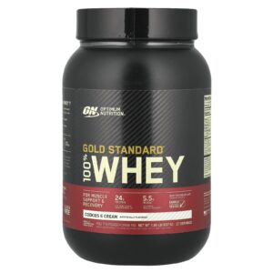 Optimum Nutrition Gold Standard Whey 100% Cookies e Cream 837 g (184 lbs)