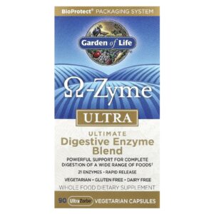 Garden of Life O-Zyme Ultra Composto Definitivo de Enzimas Digestivas 90 Comprimidos Vegetarianos