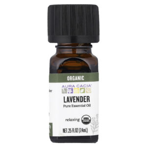 Aura Cacia Óleo Essencial Puro Lavanda Orgânica 74 ml (025 fl oz)
