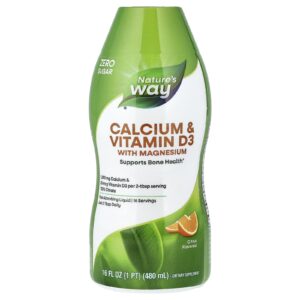 Natures Way Cálcio e Vitamina D3 com Magnésio Cítricos 480 ml (16 fl oz)