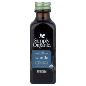 Simply Organic Baunilha de Madagascar Sabor Não Alcoólico Cultivado em Fazenda 2 fl oz (59 ml)