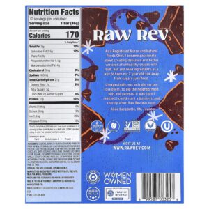 Raw Rev Barra de Proteína à Base de Plantas Massa Dupla de Brownie de Chocolate 12 Barras 46 g (16 oz) Cada