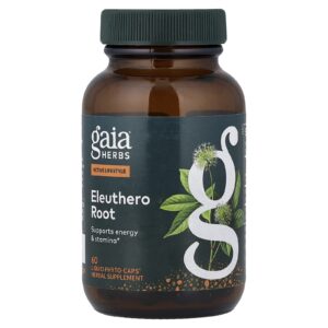Gaia Herbs Raiz de Eleutero 60 Phyto-Caps® Líquidos (277 mg por cápsula)