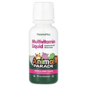 NaturesPlus Animal Parade® Multivitamínico Líquido Fruto Silvestre Tropical 23656 ml (8 fl oz)
