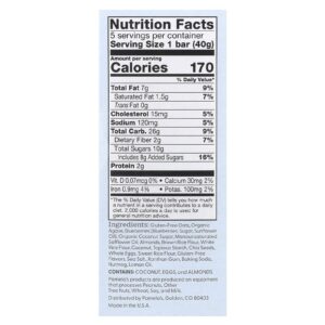 Pamelas Products ____________ Barras de Aveia Mirtilo e Limão 5 Barras 40 g (141 oz) Cada