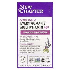 New Chapter One Daily Every Womans™ Multivitamínico 40+ 48 Comprimidos Vegetarianos