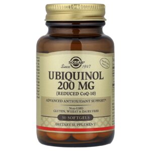 Solgar Ubiquinol (CoQ10 Reduzida) 200 mg 30 Cápsulas Softgel