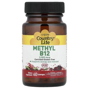 Country Life Metil B12 Cereja 5.000 mcg 60 Pastilhas