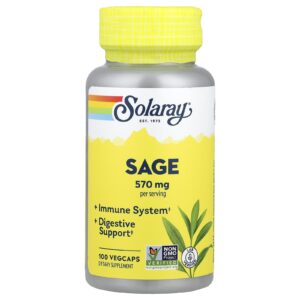 Solaray Sage 100 VegCaps (285 mg por Cápsula)