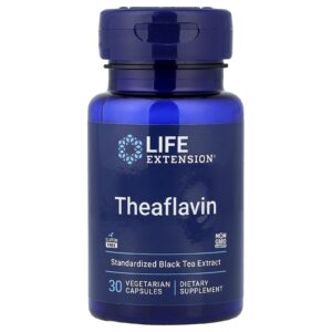 Life Extension Theaflavin Extrato de Chá Preto Padronizado 30 Cápsulas Vegetarianas (350 mg por Cápsula)