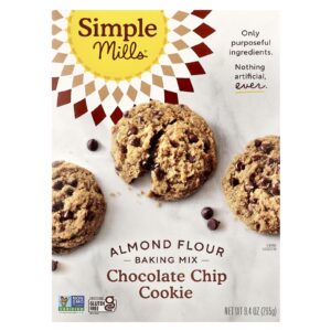Simple Mills Mistura para Farinha de Amêndoa Cookie com Lascas de Chocolate 265 g (94 oz)