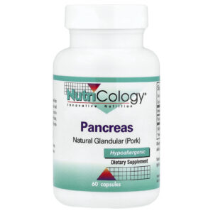 Nutricology Pâncreas Glandular e Natural (Carne de Porco) 60 Cápsulas (425 mg por cápsula)