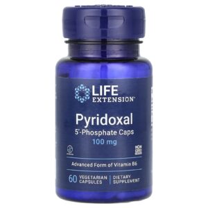 Life Extension Cápsulas de Fosfato de Piridoxal 100 mg 60 Cápsulas Vegetarianas