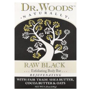 Dr. Woods Sabonete Esfoliante para o Corpo Preto Cru 149 g (525 oz)