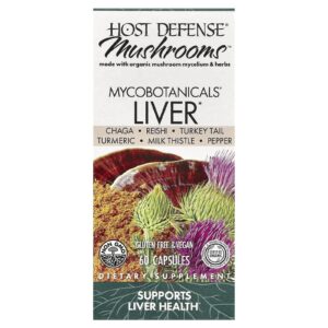 Host Defense Mushrooms™ MycoBotanicals® Fígado 60 Cápsulas