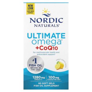 Nordic Naturals Ultimate Omega + CoQ10 Limão-Siciliano 60 Cápsulas Softgel