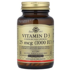 Solgar Vitamina D3 25 mcg (1.000 UI) 180 comprimidos