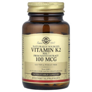 Solgar Vitamina K2 de Origem Natural 50 Cápsulas Vegetais