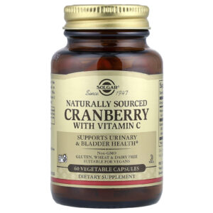 Solgar Cranberry Natural com Vitamina C 60 Cápsulas Vegetais