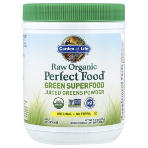 Garden of Life Raw Organic Perfect Food® Green Superfood Sucos de Verduras em Pó Original 207 g (73 oz)