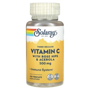 Solaray Vitamina C de Liberação Programada 100 VegCaps