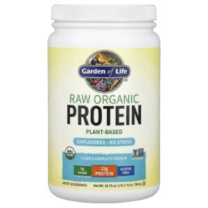 Garden of Life RAW Organic Protein Sem Sabor 560 g (1 lb 375 oz)