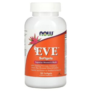 NOW Foods EVE Multivitamínico Superior para Mulheres 180 Cápsulas Softgel