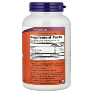 NOW Foods Dextromanose Pura em Pó 170 g (6 oz)