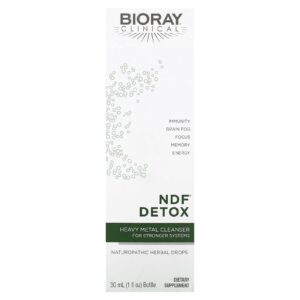 Bioray NDF Detox Limpador de Metais Pesados para Sistemas Mais Fortes 30 ml (1 fl oz)