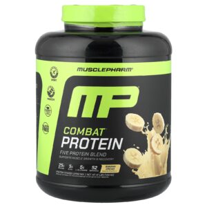MusclePharm Proteína em Pó Combat® Creme de Banana 184 kg (41 lb)