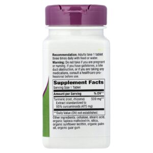 Natures Way Cúrcuma 500 mg 60 Comprimidos Veganos