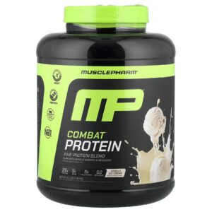 MusclePharm Proteína em Pó Combat® Sorvete de Baunilha 184 kg (41 lb)
