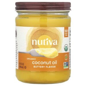 Nutiva Óleo de Coco Orgânico Sabor Manteiga 414 ml (14 fl oz)