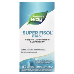 Natures Way Super Fisol Óleo de Peixe 180 Cápsulas Softgel