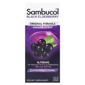 Sambucol Xarope de Sabugueiro Preto para Imunidade Fórmula Original 16.720 mg 230 ml (78 fl oz)