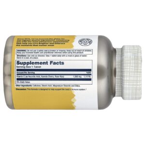 Solaray Vitamina C de Liberação Programada com Rosa-mosqueta e Acerola 1.000 mg 100 Comprimidos