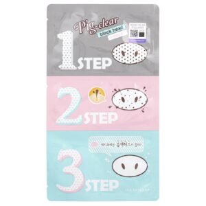 Holika Holika Pig-Clear Kit para Cravo em 3 Etapas 1 Kit 7 g (024 oz)