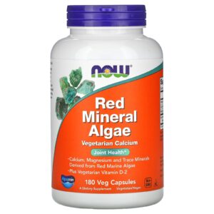 NOW Foods Algas Minerais Vermelhas 180 Cápsulas Vegetais