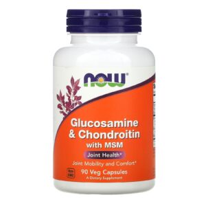 NOW Foods Glucosamine e Condroitina com MSM 90 Cápsulas