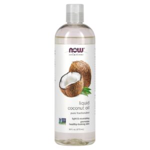 NOW Foods Solutions Óleo de Coco Líquido Fracionado Puro 473 ml (16 fl oz)