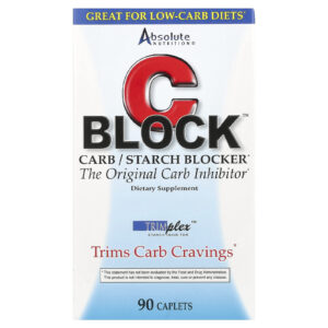 Absolute Nutrition CBlock™ Bloqueador de Carboidratos/Amido 90 Cápsulas