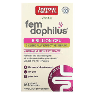 Jarrow Formulas Fem Dophilus 5 Bilhões de UFCs 60 Cápsulas Vegetais