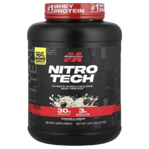 MuscleTech Whey Protein Nitro-Tech® Cookies e Creme 181 kg (4 lbs)