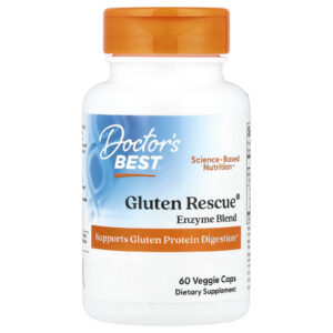 Doctors Best Mistura de Enzimas Gluten Rescue® 60 Cápsulas Vegetais